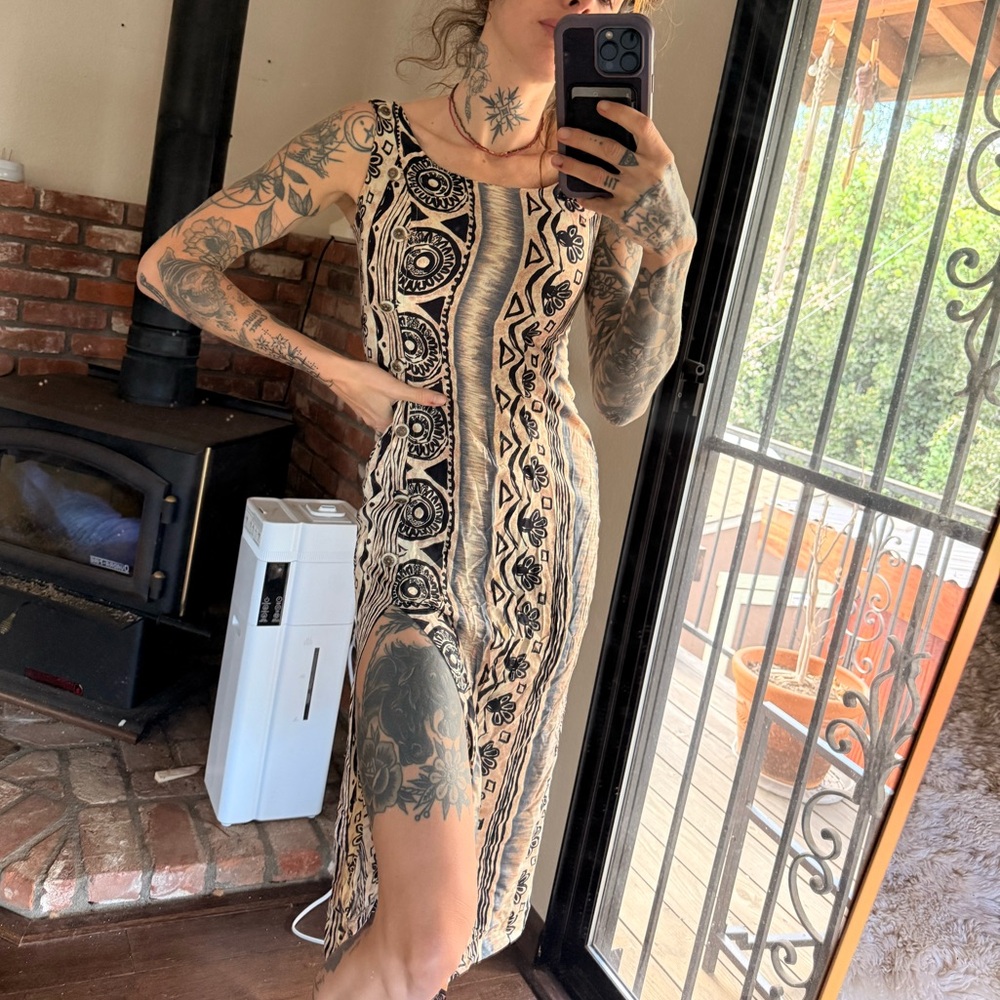 Vintage 90s boho midi dress